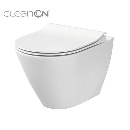 Cersanit CITY WC misa závesná RimFree CleanOn 50,5 x 36 cm so sedátkom Slim, K701-104