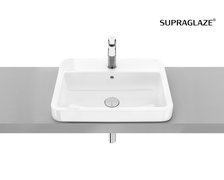 Roca GAP SQUARE keramické umývadlo na dosku 55 x 41 cm, biele SUPRAGLAZE® A32747VS00