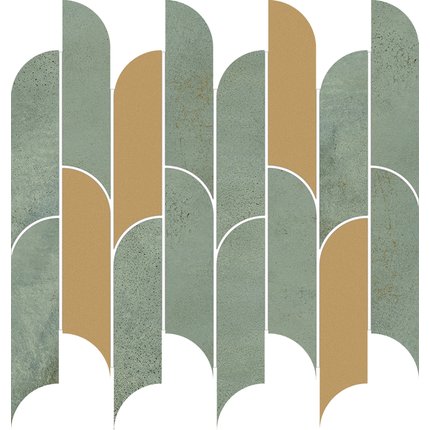 Tubadzin TISSUE GREEN mozaika lesklá + matná 29,8 x 27,2 cm