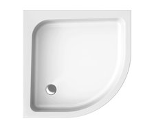 Polimat PAKO štvrť-kruhová sprchová vanička akrylát 80 x 80 x 26,5 cm 00090