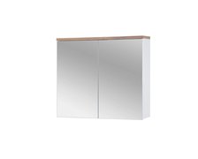 Comad Bali White 841 FSC zrkadlová skrinka 80 x 70 cm biela alpská/dub wotan/zrkadlo