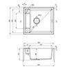 DEANTE MAGNETIC granitový drez 56 x 50 cm, alabaster ZRM_A103