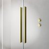 Radaway FURO BRUSHED GOLD KDJ obdĺžnikový sprchový kút 140 x 90 x 200 cm 10104722-99-01L+10110680-01-01+10113090-01-01