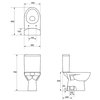 Cersanit PARVA 020 WC kombi odpad zvislý splachovanie 3/6 L s voľne padajúcim sedátkom K27-004