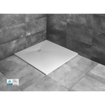 Radaway Kyntos C biela sprchová vanička z mramorového zlepenca 80 x 80 cm HKC8080-04 + HKA04