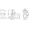 Roca Madalena WC kombi, odpad zadný,splachovanie 3/6l so sedátkom A349591000