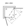 Ravak Chrome CRV1+CRV1 sprchový kút 80 x 90 x 195 cm, 1QV40101Z1+1QV70101Z1