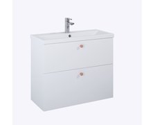 SET KIDO skrinka pod umývadlo 80 cm 2S biela matná, s umývadlom 168093/2x168296