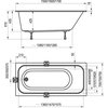 Ravak Chrome Slim akrylátová vaňa  150 x 70 cm C721300000