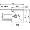 Franke Urban UBG 611-86 fragranitový drez  86 x 50 cm Orech