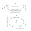 Rea KATE 56 keramické umývadlo na dosku 55,5 x 33,5 cm REA-U6801