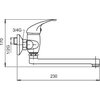 Novaservis METALIA 55 umývadlová drezová vodovodná batéria 100 mm, chróm 55077,0