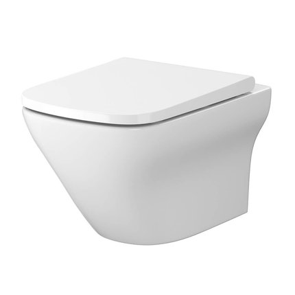 Cersanit LARGA SQUARE WC závesná misa RimFree 52 x 36 cm so sedátkom S701-473