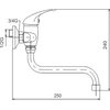 Novaservis METALIA 55 drezová umývadlová vodovodná batéria 150 mm, chróm 55070/T,0