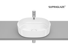 Roca INSPIRA Round FINECERAMIC® umývadlo na dosku 50 x 37 cm, biele SUPRAGLAZE® A327520S00