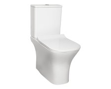 Novoterm Kamet WC kombi RimFree , odtok univerzálný /spodný alebo zadný/ , splachovanie 3/6l. s voľne-padajúcim sedátkom