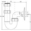 McAlpine sifón umývadlový bez výpuste ,matica 5/4 odtok 32 mm HC4PF-32