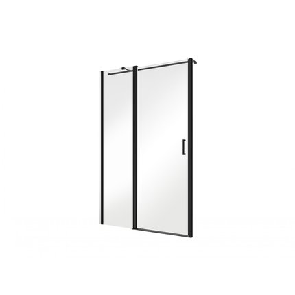 Besco EXO-C BLACK sprchové dvere 120 x 190 cm, sklo číre, profil čierny