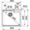 Franke Urban UBG 610-56 fragranitový drez  56 x 50 cm Šedy kameň