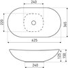 Novoterm keramické umývadlo pultové 62,5 x 36,5 cm KR 781