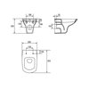 Cersanit CARINA WC misa závesná CleanOn so sedátkom duroplast 52,5 x 35 cm K701-033