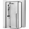 Rea FARGO U BLACK MAT sprchový kút 90 x 90 x 195 cm sklo číre K6318