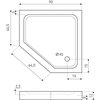 Novoterm GLASGOW PLUS päťuholníkový sprchový kút 90 x 90 x 190 cm