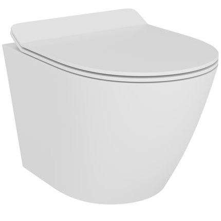 Home Vigo - 2 WC misa závesná RimFree 49 x 36,5 cm so sedátkom Slim CE-MW-001-11-49