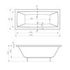 Roca VITA obdĺžniková akrylátová vaňa 170 x 75 cm A24T066000