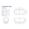 Aquatek ATLANTIC voľne stojaca akrylátová vaňa 150 x 80 cm