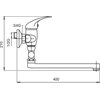 Novaservis METALIA 55 vaňová paneláková vodovodná batéria s príslušenstvom 150 mm, chróm 55072,0