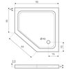 Novoterm GLASGOW PLUS päťuholníkový sprchový kút 90 x 90 x 190 cm