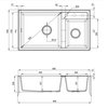 DEANTE ERIDAN granitový drez 90 x 50 cm, szary metalik ZQE_S20B