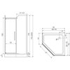 Novoterm GLASGOW PLUS päťuholníkový sprchový kút 90 x 90 x 190 cm