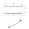 NOVASERVIS METALIA 3 držiak uterákov satino/chróm 6327,9