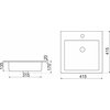 Novoterm keramické umývadlo zápustné 42 x 42 cm KR 41