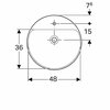 Kolo Geberit VariForm keramické umývadlo zápustné 50 cm, s otvorom na batériu s prepadom 500.782.01.6