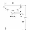 Kolo Geberit VariForm keramické umývadlo polozápustné 55 x 45 cm, s otvorom na batériu s prepadom 500.681.01.6