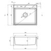 DEANTE ANDANTE granitový drez 60 x 52 cm, antracit metalik ZQN_T103