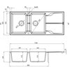 DEANTE ANDANTE granitový drez 116 x 50 cm, grafit ZQN_2213
