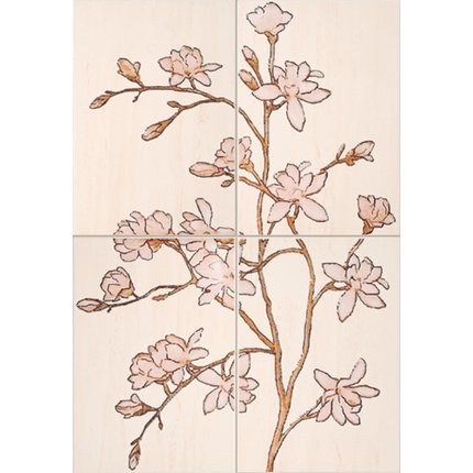 Domino dekor Sakura bež 2 50x72 cm