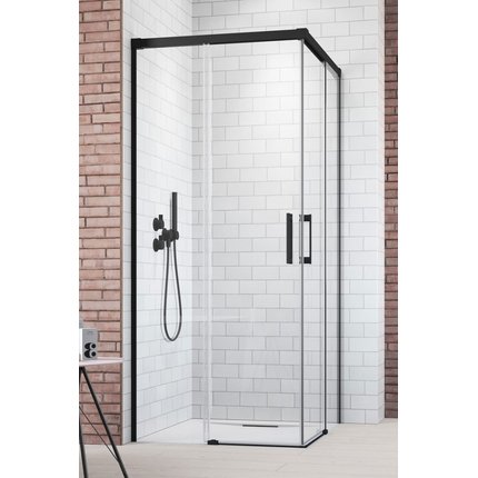 Radaway IDEA BLACK KDD štvorcový sprchový kút 70 x 70 x 205 cm 387065-54-01L+387065-54-01R