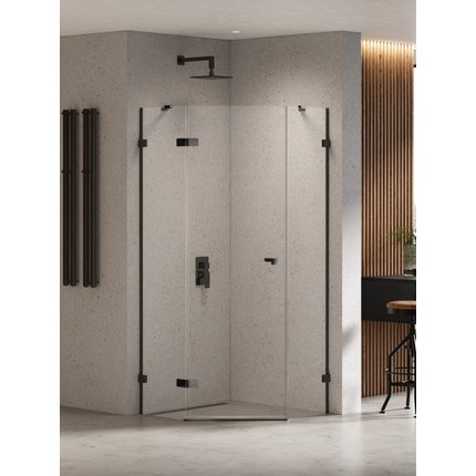 New Trendy EVENTA BLACK CHROME štvrťkruhový sprchový kút 90 x 90 x 200 cm EXK-6290