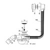 Cersanit vaňový sifón automat komplet ABS / chróm S904-004