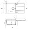 DEANTE ERIDAN granitový drez 86 x 50 cm, antracit metalik ZQE_T113