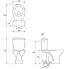 Cersanit PRESIDENT WC kombi odpad spodný splachovanie 3/6 L so sedátkom K08-029