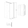 BESCO EXO-H štvorcový sprchový kút 90 x 90 x 190 cm sklo číre, profil chróm