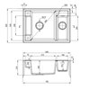 DEANTE MAGNETIC granitový drez 69 x 50 cm, szary metalik ZRM_S503