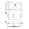 DEANTE CORDA granitový drez 80 x 50 cm, antracit metalik ZQA_T10D