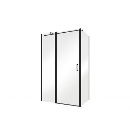 BESCO EXO-C BLACK obdĺžnikový sprchový kút 100 x 80 x 190 cm sklo číre, profil čierny